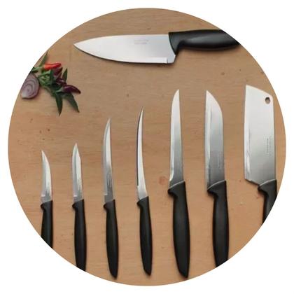 Imagem de Jogo De Facas Faqueiro Aço Inox 9 Peças Plenus Tramontina