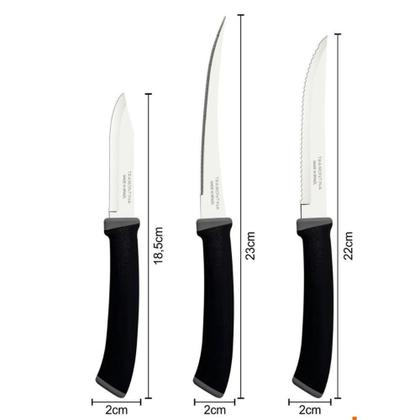 Imagem de Jogo de facas felice 3pcs tramontina