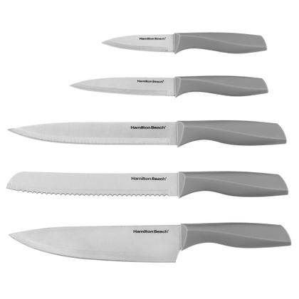 Imagem de Jogo de Facas Inox Hamilton Beach Square Com Suporte 6 Peças