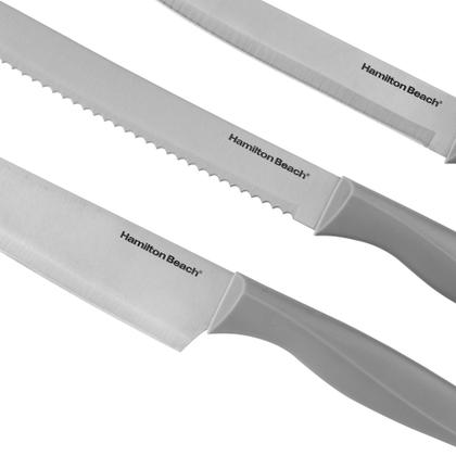 Imagem de Jogo de Facas Inox Hamilton Beach Square Com Suporte 6 Peças