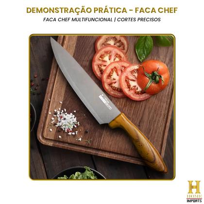 Imagem de Jogo De Facas Kit Com 5 Peças Para Chef Cozinha Aço Inoxidável Gourmet Top