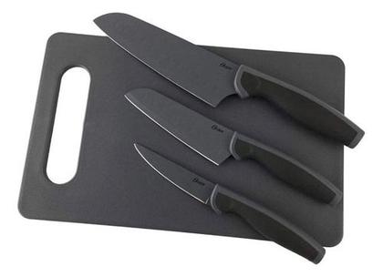 Imagem de Jogo De Facas Oster Com 3 Facas Cozinha E Tábua Slice Craft