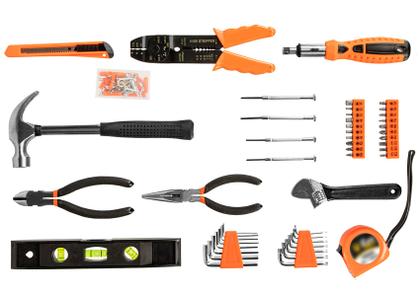 Imagem de Jogo De Ferramentas 169 Peças Com Maleta E Furadeira Parafusadeira Sem Fio A Bateria 21V