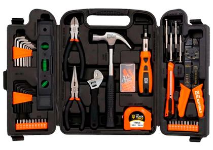 Imagem de Jogo De Ferramentas 169 Peças Com Maleta E Parafusadeira Furadeira De Impacto A Bateria Bivolt 10mm