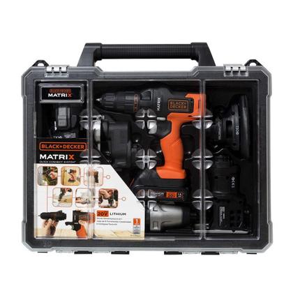 Imagem de Jogo de Ferramentas Black & Decker Matrix 20V com 6 Cabeçotes Combinados Bivolt MTX20K6A-BR
