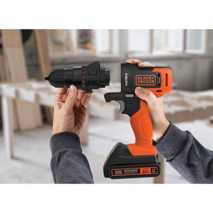 Imagem de Jogo de Ferramentas Black & Decker Matrix 20V com 6 Cabeçotes Combinados Bivolt MTX20K6A-BR
