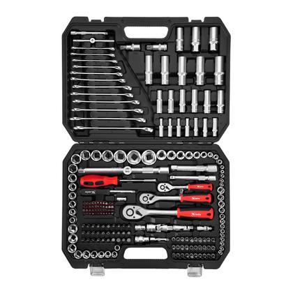 Imagem de Jogo de Ferramentas Catraca Soquetes 1/2, 3/8, 1/4 Chave Combinadas, Bits c/ 216 Peças MTX 1353055