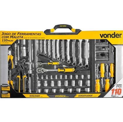 Imagem de Jogo De Ferramentas Com 110 Peças E Maleta 3599000110 Vonder