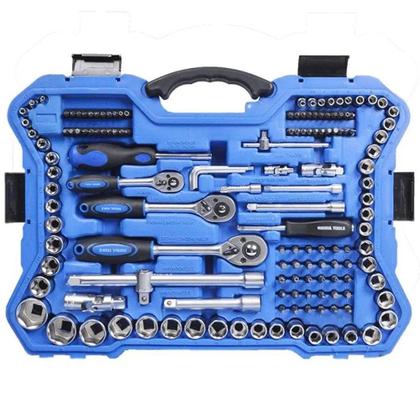 Imagem de Jogo de Ferramentas com 214 Peças Soquetes CrV com Catraca e Maleta Riosul Tools