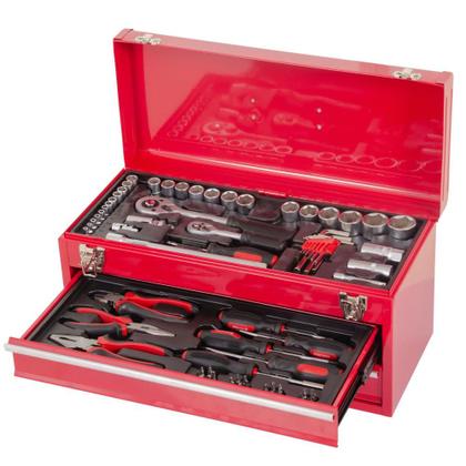 Imagem de Jogo De Ferramentas Completo Profissional Kajima JFP90M 90 Peças Com Maleta BAU de Três Gavetas