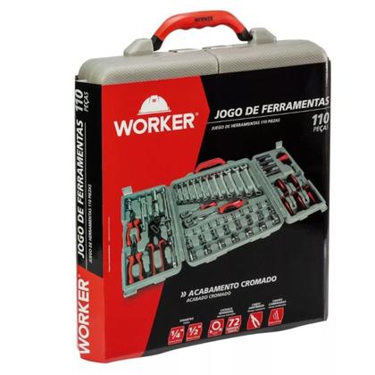 Imagem de Jogo de Ferramentas e Chaves Com 110 Peças - Worker