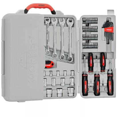 Imagem de Jogo de Ferramentas e Chaves Com 110 Peças - Worker