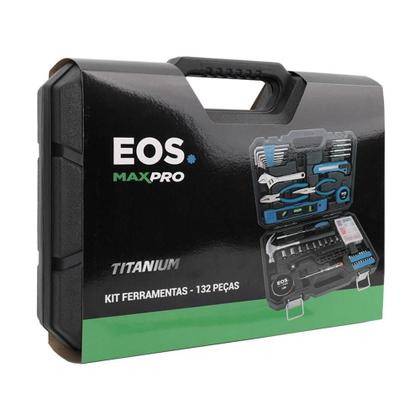 Imagem de Jogo de Ferramentas Manuais EOS Titanium 132 Peças com Maleta EKF05