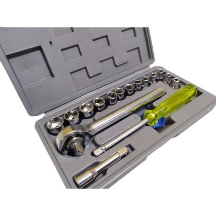 Imagem de Jogo De Ferramentas Manual Chave Catraca 16 Peças