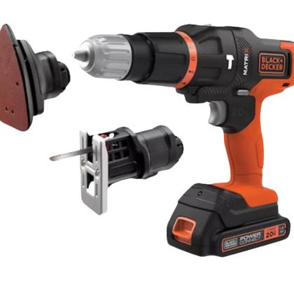 Imagem de Jogo de ferramentas matrix 20v max liion c/ 3 cabeçotes, 1 bat 1.5ah, carregamento bivolt blackdecker  