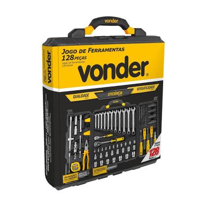 Imagem de Jogo de Ferramentas Vonder 3599110128 Maleta com 128 Peças para Praticidade