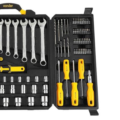 Imagem de Jogo de Ferramentas Vonder 3599110128 Maleta com 128 Peças para Praticidade