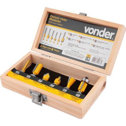 Imagem de Jogo De Fresa Para Madeira Com 6 Peças Vonder