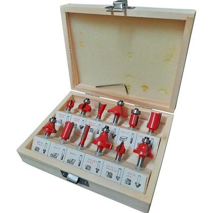 Imagem de Jogo de Fresas para Madeira 6mm com 12 Peças VIP