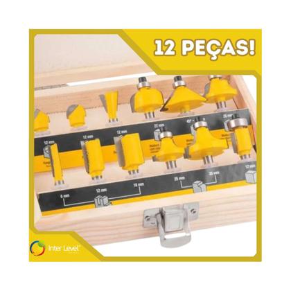 Imagem de Jogo De Fresas Para Madeira Com 12 Peças Vonder