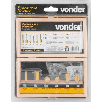 Imagem de Jogo De Fresas Para Madeira Com 6 Peças Vonder