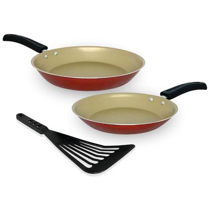 Imagem de Jogo De Frigideira Francesa Antiaderente Com Tampa 3 Peças