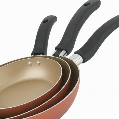 Imagem de Jogo De Frigideiras Francesas 3 Peças 14 18 24cm Cereja Nacional