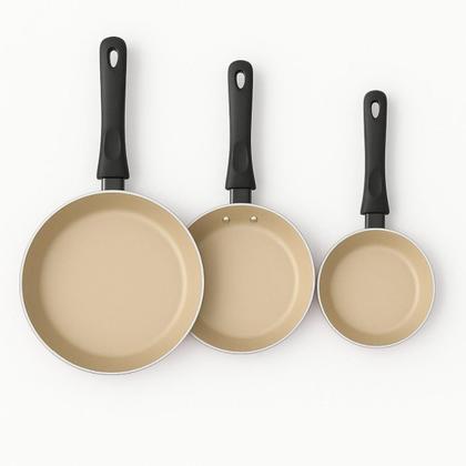 Imagem de Jogo De Frigideiras Francesas 3 Peças 14 18 24cm Cereja Nacional