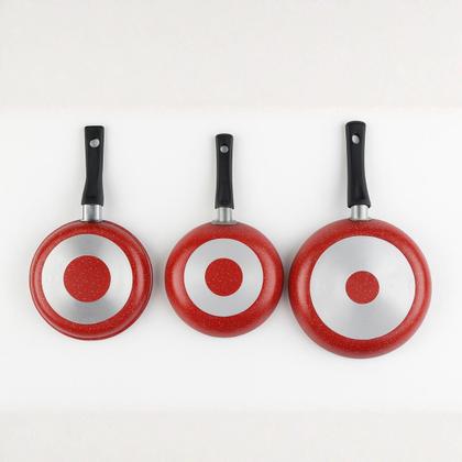 Imagem de Jogo De Frigideiras Francesas 3 Peças 14 18 24cm Vermelho Nacional
