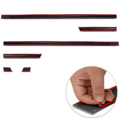 Imagem de Jogo de Friso Lateral Gol Voyage Parati Saveiro 1987 a 1992 Preto Modelo Original