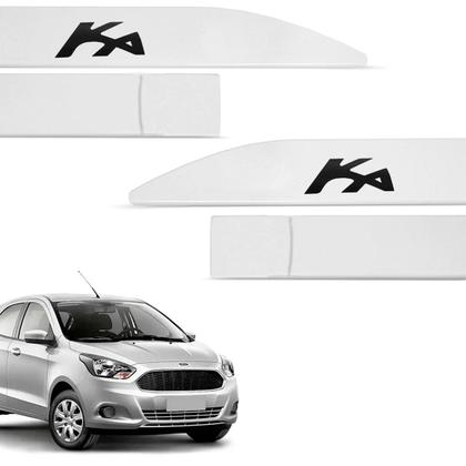 Jogo de Friso Lateral Ka 2015 a 2021 Branco Artico - GRID Imagem de Jogo de Friso Lateral Ka 2015 a 2021 Branco Artico