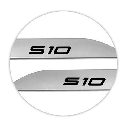 Imagem de Jogo de Friso Lateral S10 2012 a 2024 Prata Shark