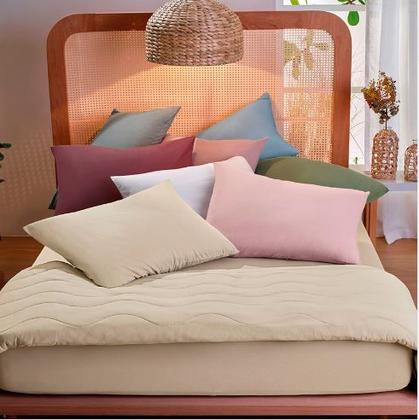 Imagem de Jogo de Fronha Altenburg Malha Fio Penteado 100% Algodão 50cm x 70cm - Rosa