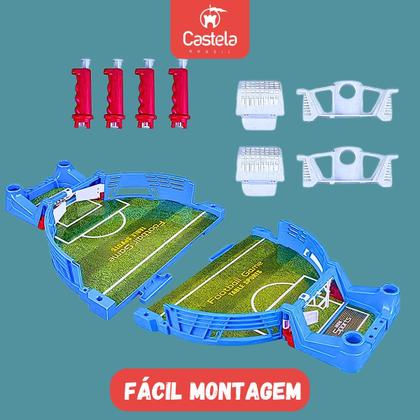 Imagem de Jogo de Futebol de Mesa Pinball 2 Jogadores Infantil Tabuleiro - Castela