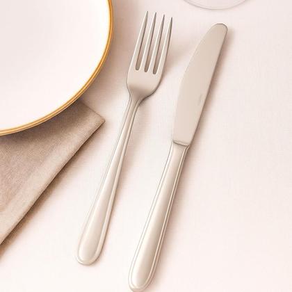 Imagem de Jogo de Garfos e Facas 48 Peças Talheres Inox Faqueiro Turim Brinox Mesa Posta Buffet Restaurante