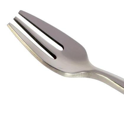 Imagem de Jogo de garfos para bolo em aço inox Fracalanza Steel Wood 6 peças cinza