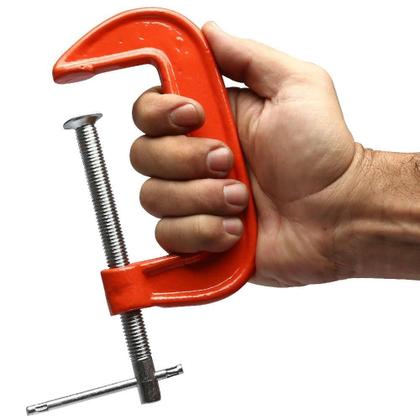 Imagem de Jogo de Grampos Sargento Tipo C Grande Peças de 4, 6 e 8 Polegadas Aço Resistente FortG