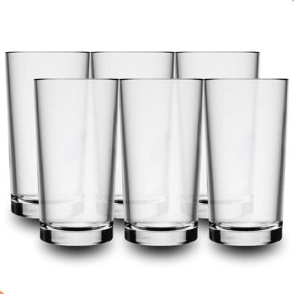 Imagem de Jogo de Jantar 12 Peças de Vidro  6 Pratos 6 Copos  Design Elegante com Alto Relevo