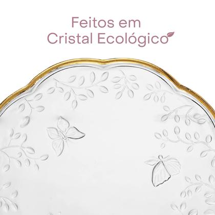 Imagem de Jogo de Jantar 12 peças New Butterfly Fio de Ouro Cristal