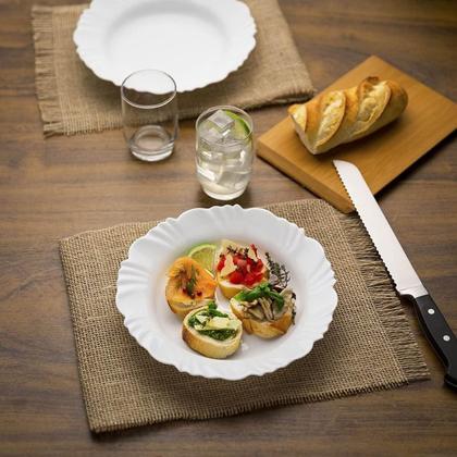 Imagem de Jogo De Jantar Branco 8 Peças Cozinha Louça Pratos E Copos