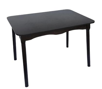 Imagem de Jogo de Jantar Colonial Brisa Mesa 110X80 cm Preta + 04 Cadeiras Mel Rustico