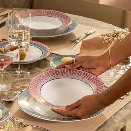 Imagem de Jogo de Jantar e Chá Oxford Flamingo Cosmopolitan 30 Peças