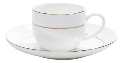 Imagem de Jogo De Jantar Mônaco Borda Dourada Em Porcelana 42 Peças