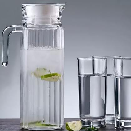 Imagem de Jogo De Jarra 1L Com 6 Copos 240ml Em Vidro Para Água Suco