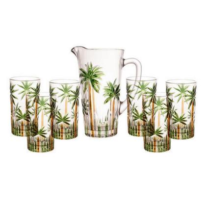 Imagem de Jogo de jarra com copos Cristal Wolff Palm Tree 7 peças