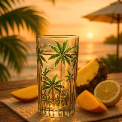 Imagem de Jogo de jarra com copos Cristal Wolff Palm Tree 7 peças