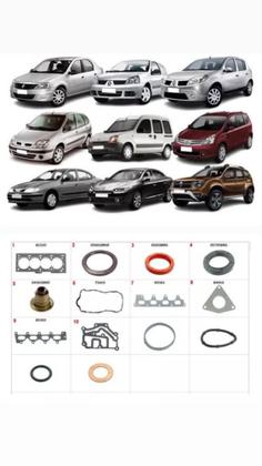 Imagem de Jogo de Juntas Superior C/ Retentores Original Renault Logan, Sandero, Duster e Clio 1.6 16v K4M