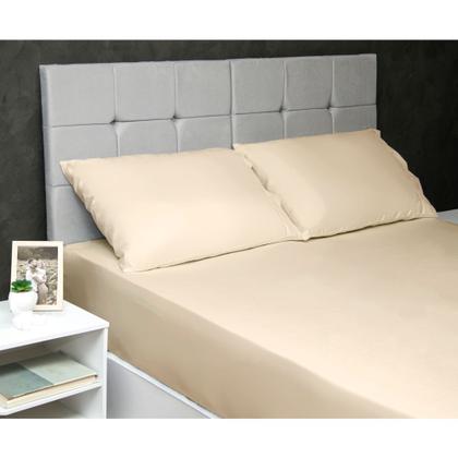 Imagem de Jogo de Lençol 03 Peças 400 Fios MicroPercal Ponto Palito - Cama Solteiro Casal Queen King