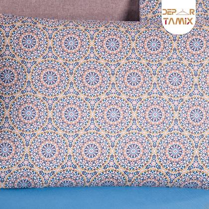 Imagem de Jogo de Lençol 3 Pçs Casal Padrão Modern Simples Percal de Poliéster 300 Fios com Elástico