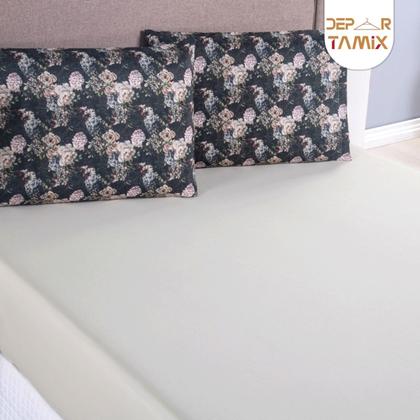 Imagem de Jogo de Lençol 3 Pçs Casal Padrão Modern Simples Percal de Poliéster 300 Fios com Elástico